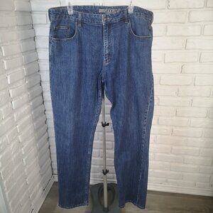 Denver Hayes Flextech Men's Size 42/34 Medium Wash Relaxed Fit Blue Jeans